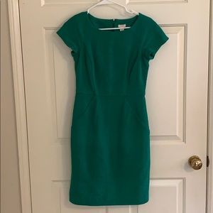 J Crew Green Boucle Dress